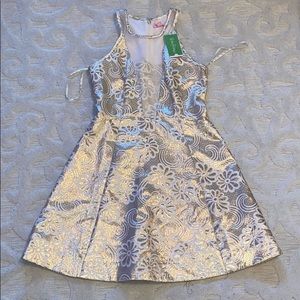 Lilly Pulitzer gold bridal a line dress
